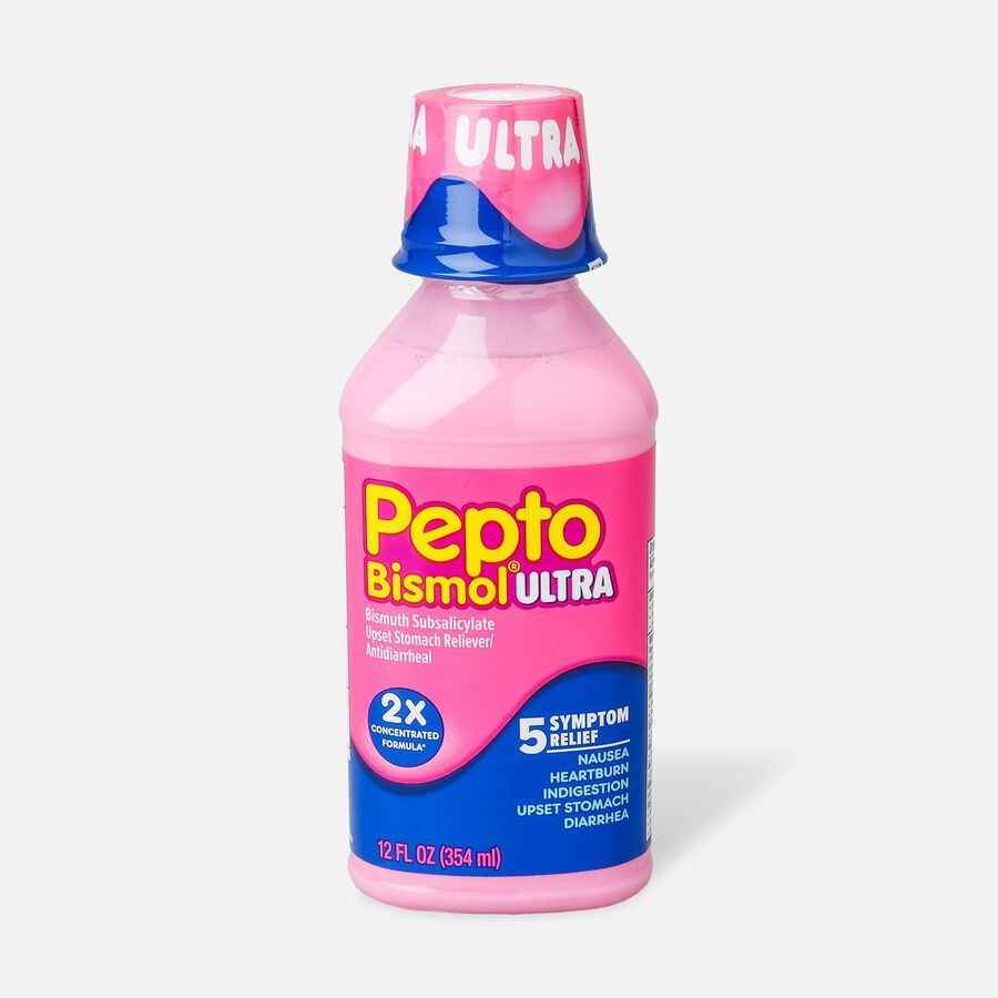 Pepto Bismol Ultra 5 Symptom Stomach Relief Liquid, Original, 12 oz., , large image number 0