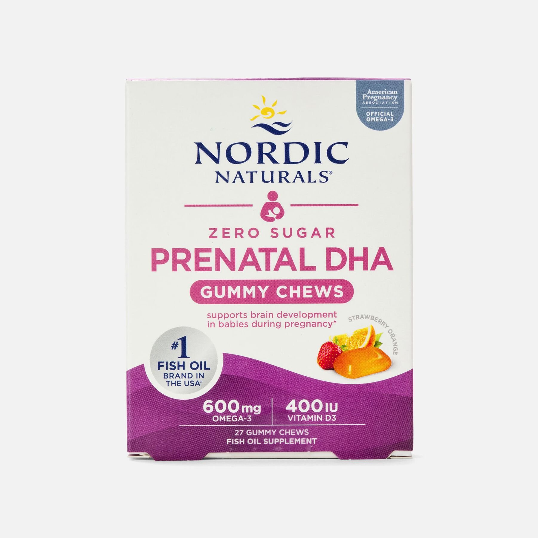 FSA Eligible Nordic Naturals Zero Sugar Prenatal DHA Gummy Chews, 27 ct
