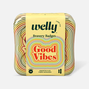 Welly Bravery Badges Good Vibes Assorted Flex Fabric Bandages - 48 ct.