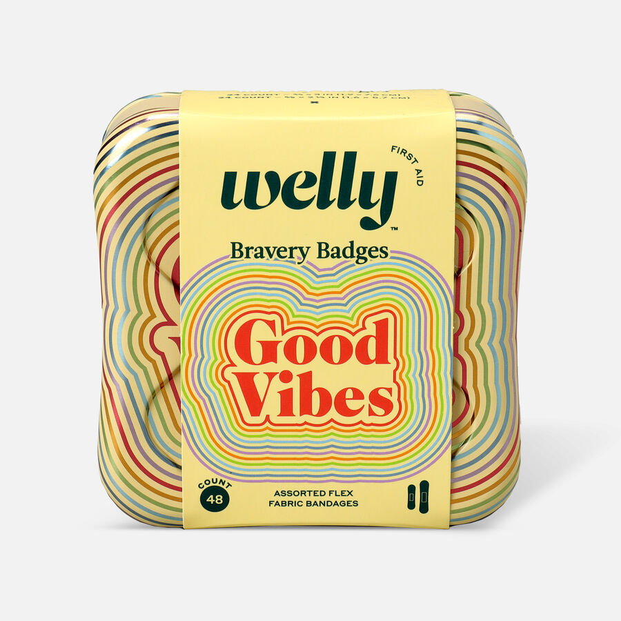 Welly Bravery Badges Good Vibes Assorted Flex Fabric Bandages - 48 ct., , large image number 0