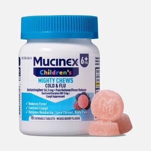 Mucinex Children's Mighty Chews Daytime Cold & Flu, Mixed Berry, 16 ct.