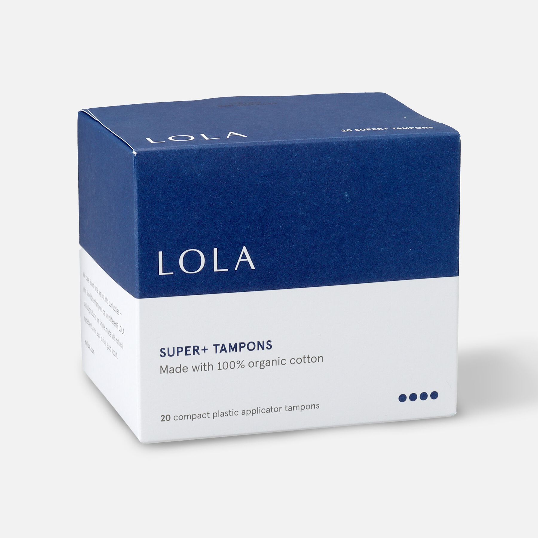LOLA Tampons, Compact Plastic Applicator, 20ct