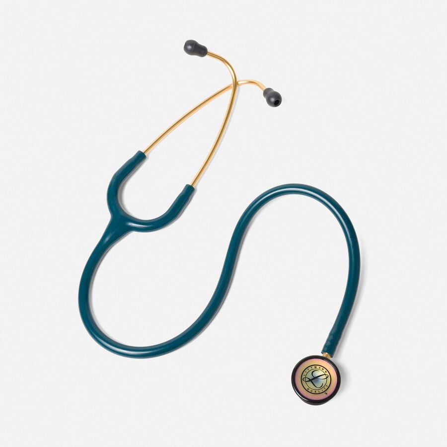 Littmann Classic III Stethoscope, Caribbean Blue Tube with Rainbow Finish, 27", Caribbean Blue, large image number 0