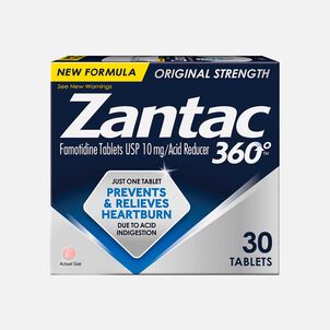 Zantac 360 Maximum Strength Acid Reducer, 10 mg Tablets, 30 ct.