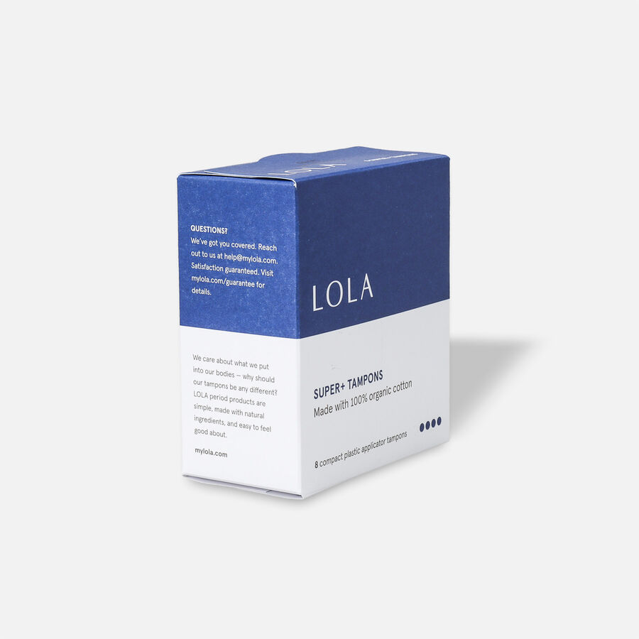 LOLA Super Plus Tampons, Compact Plastic Applicator, 48 ct