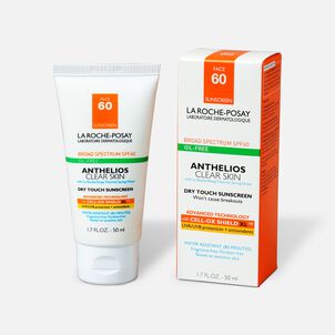 La Roche-Posay Anthelios Clear Skin, Dry Touch Face Sunscreen, Oil Free with SPF 60, 1.7 Fl. Oz.