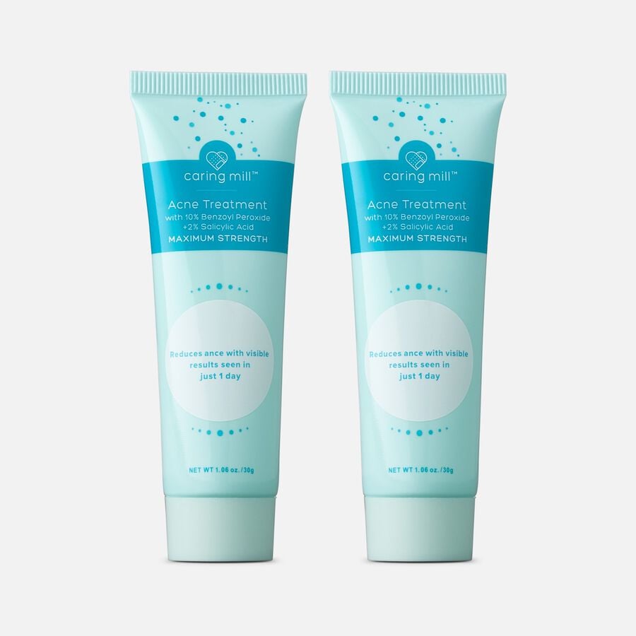 Caring Mill&trade; Acne Treatment, 10% Benzoyl Peroxide, 1 oz. (2-Pack), , large image number 0