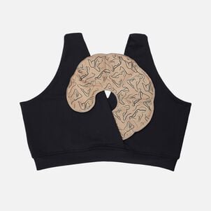 Nyssa FourthWear Postpartum Recovery Bralette & Breast & Chest Ice/Heat Packs, Black