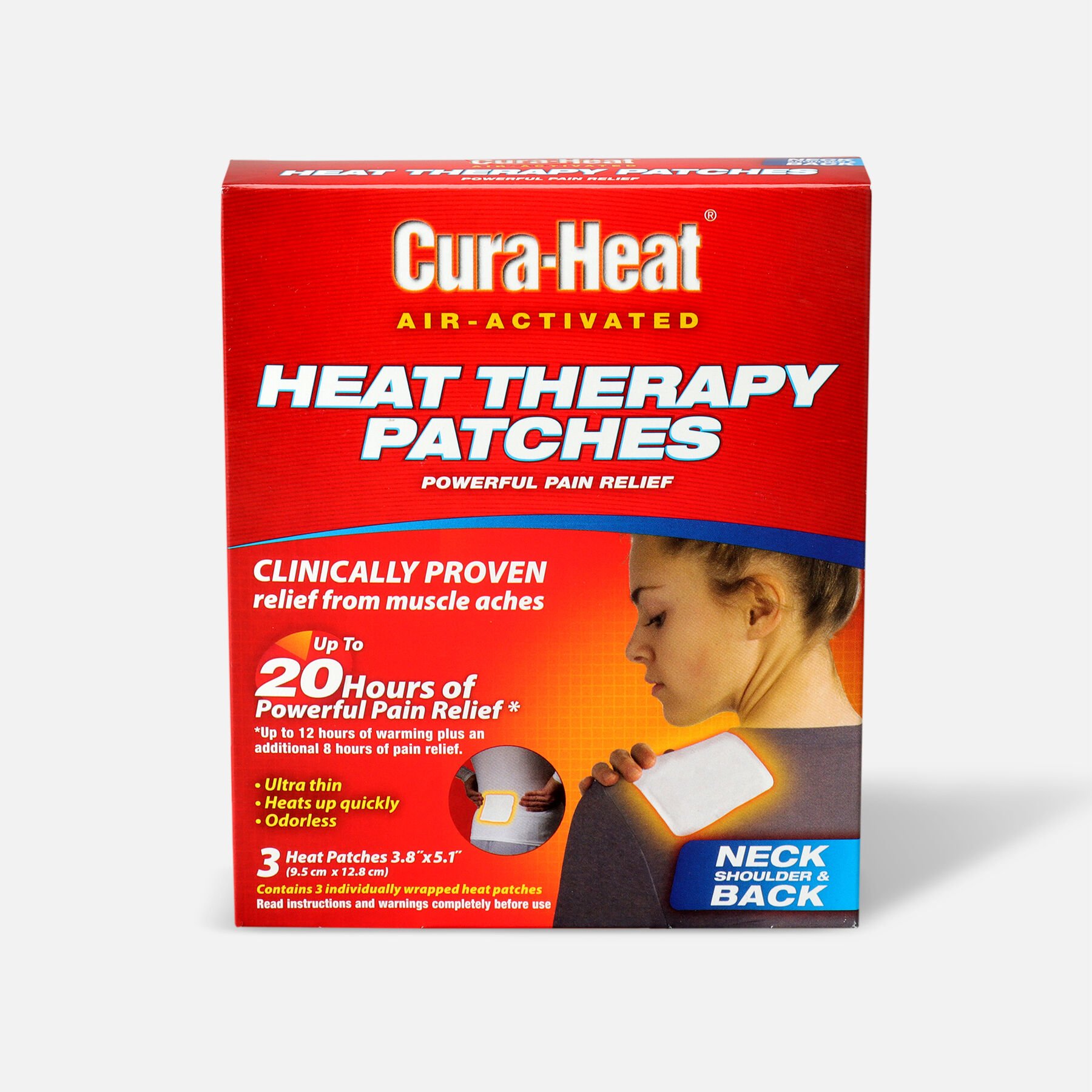 FSA Eligible CuraHeat Therapeutic HeatPacks for Back, Shoulder, and