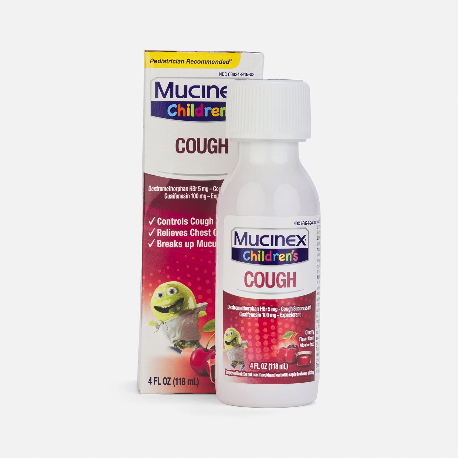 FSA Eligible Mucinex Children's Cough Relief Liquid, Cherry, 4 oz