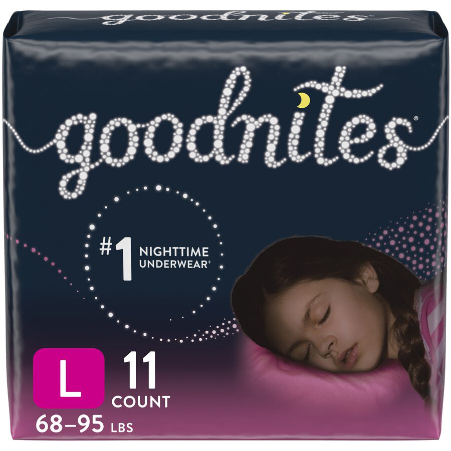 GOODNITES Youth Pants, Girl, Jumbo Pack, , large image number 0