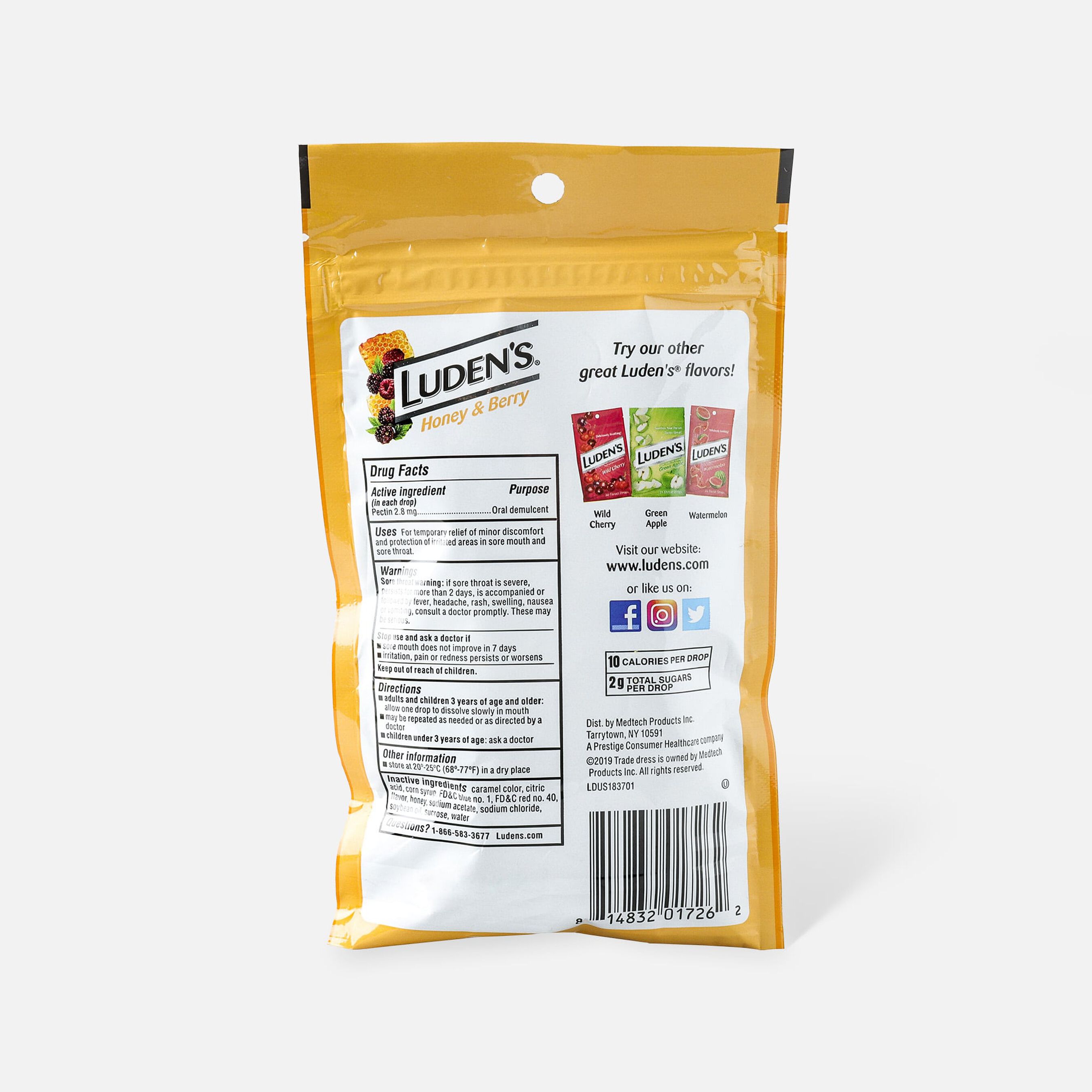 FSA Eligible Luden's Honey and Berry Throat Drops, 25 ct.