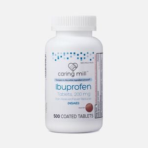 Caring Mill&trade; Ibuprofen Pain Reliever / Fever Reducer (NSAID) Brown Coated Tablets