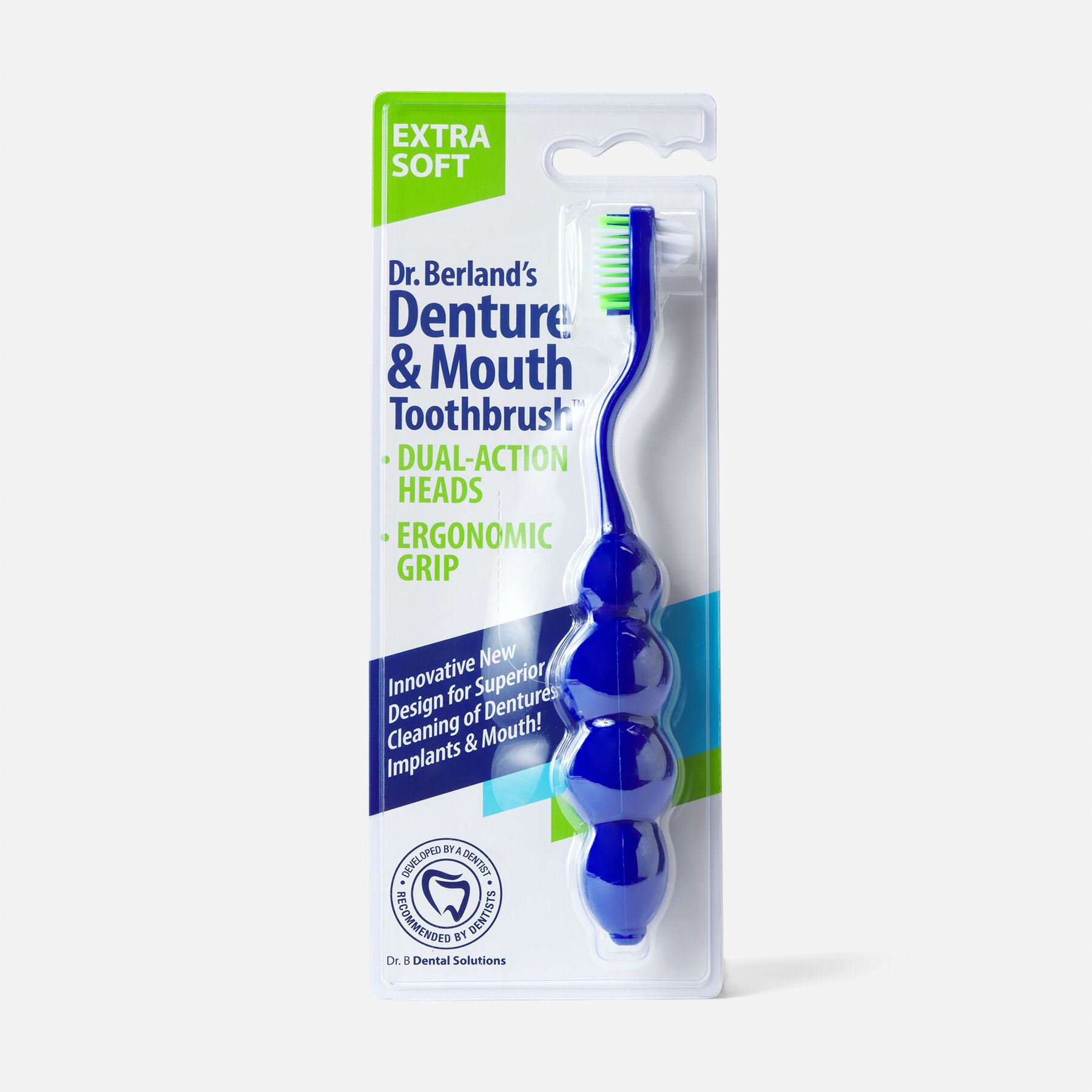 FSA Eligible Dr. B Denture & Mouth Toothbrush, Extra Soft Bristle FSA