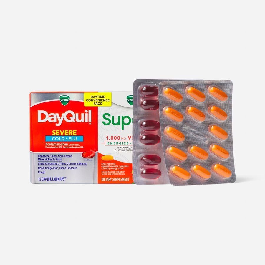Vicks DayQuil Severe Cold & Flu LiquiCaps and Super C Convenience Pack