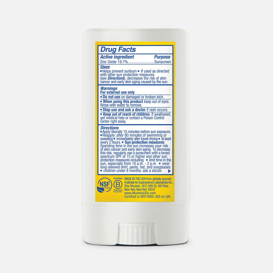 Mustela Mineral Sunscreen Stick, SPF 50, .6 oz., , large image number 1