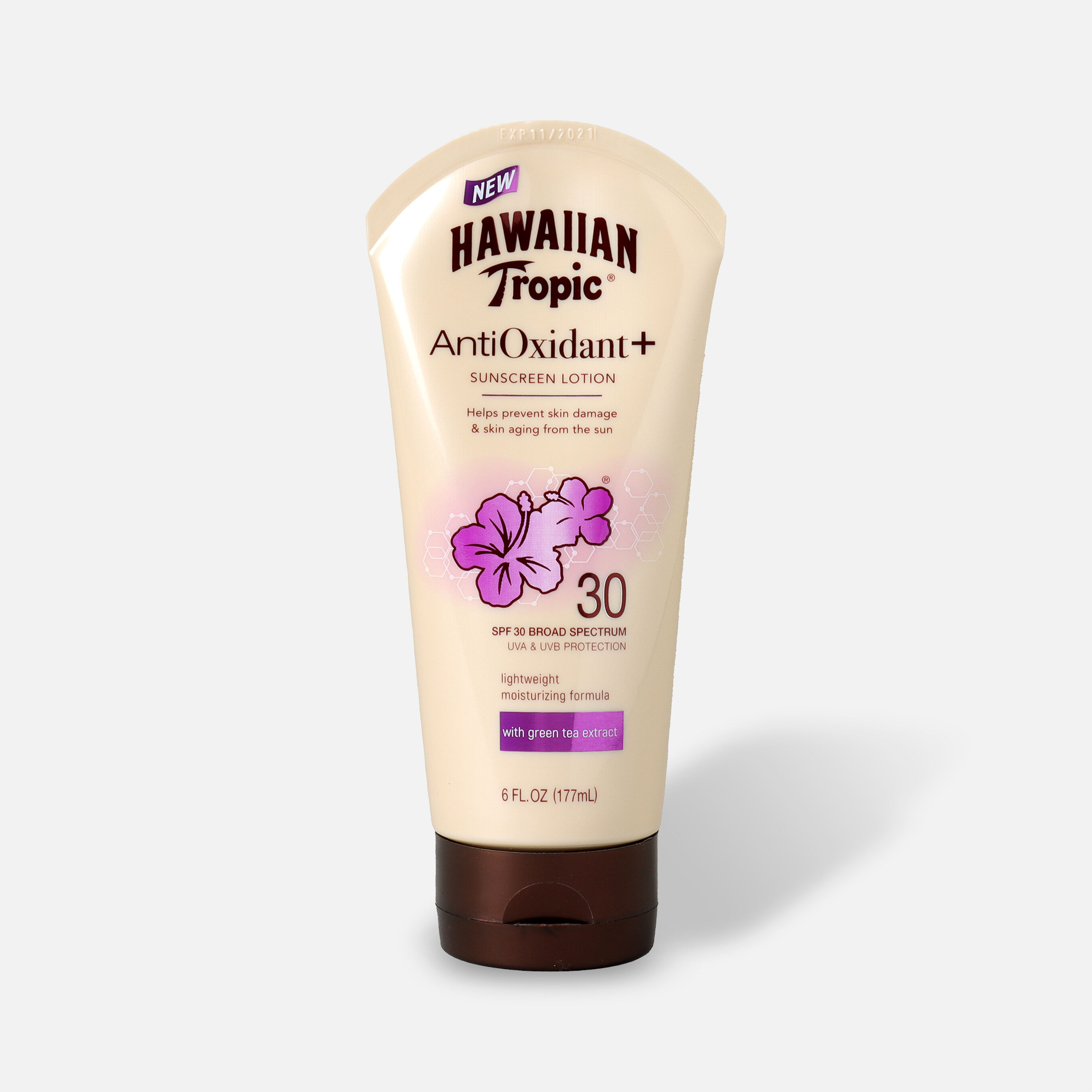 Hawaiian Tropic Antioxidant+ Sunscreen Lotion, 6oz.