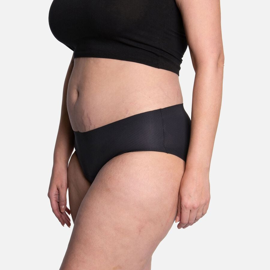 Thinx Breathable Hiphugger Period Underwear, Black, M, , large image number 2