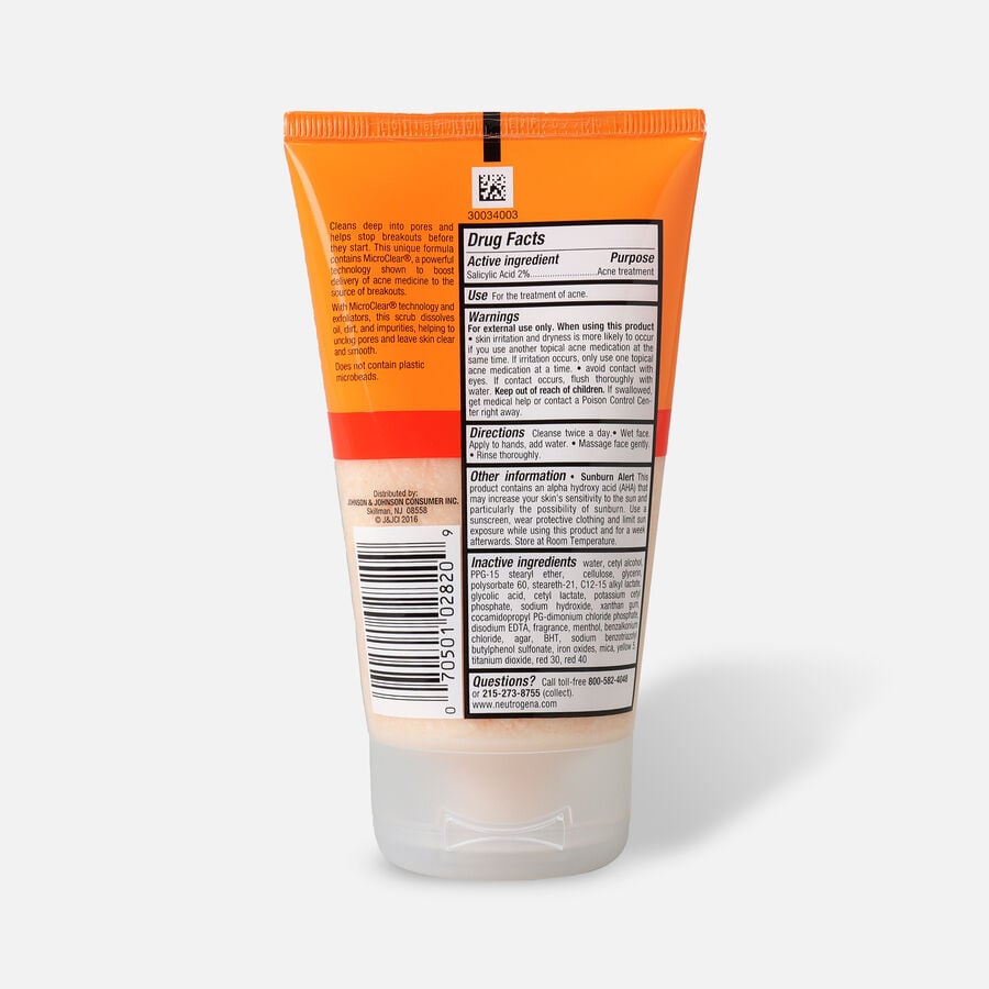 Neutrogena Oil-Free Acne Daily Face Scrub, 4.2 oz., , large image number 1