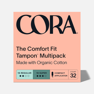 Cora Organic Cotton Applicator Tampons