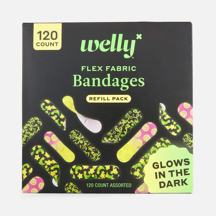 Welly Glow-in-the-Dark Flex Fabric Bandages Refill Pack, 120 ct., , large image number 0