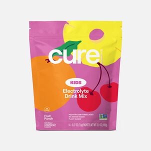 Cure Kids Hydrating Electrolyte Drink Mix Pouches, Fruit Punch, 14 servings