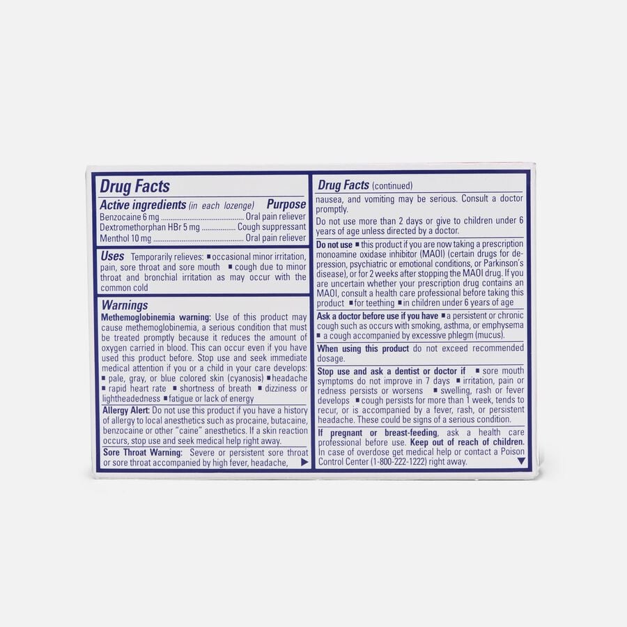 Chloraseptic Total, Wild Cherry, Sore Throat and Cough Lozenges, 15 ct., , large image number 1