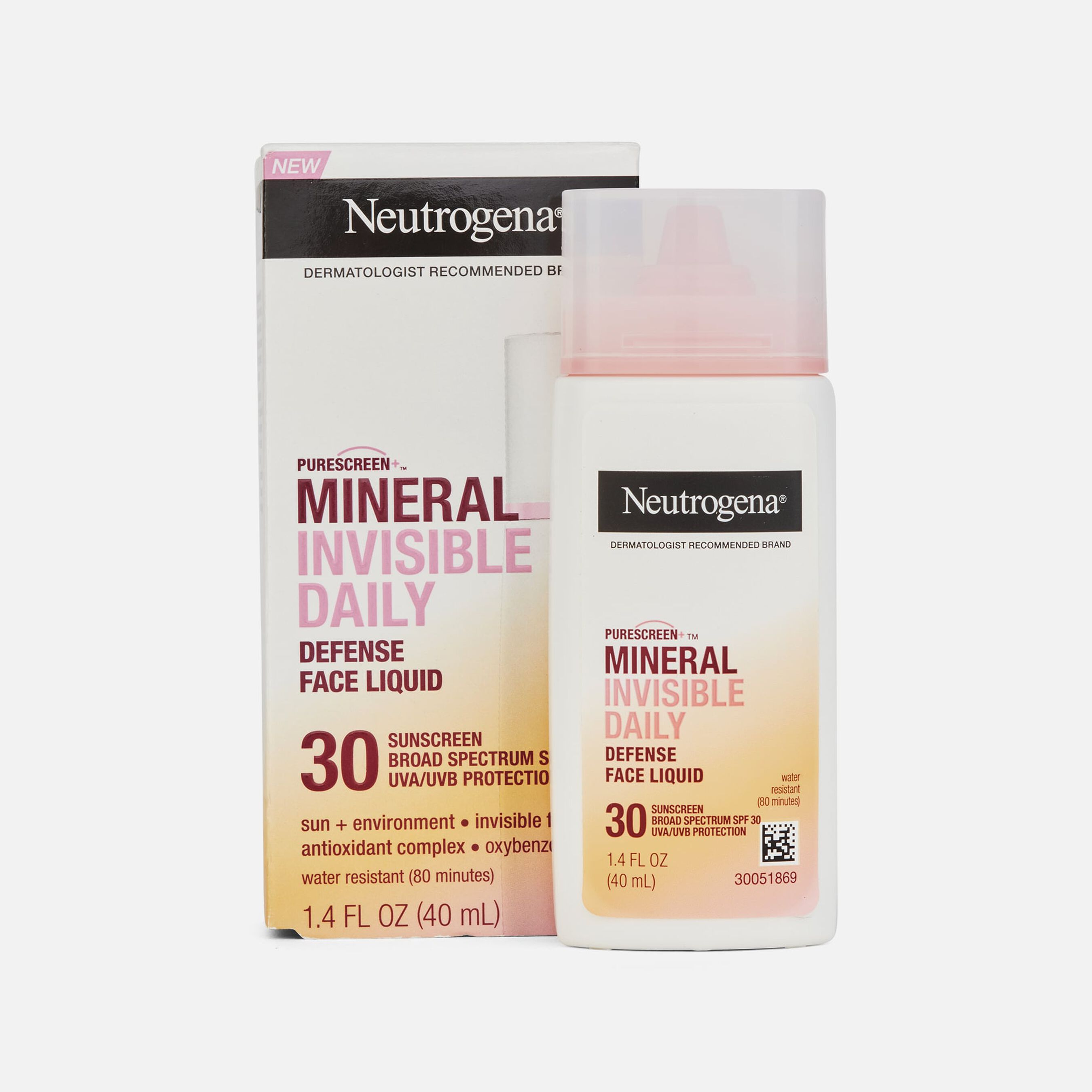 FSA Eligible Neutrogena Invisible Defense Mineral Face Liquid Sunscreen