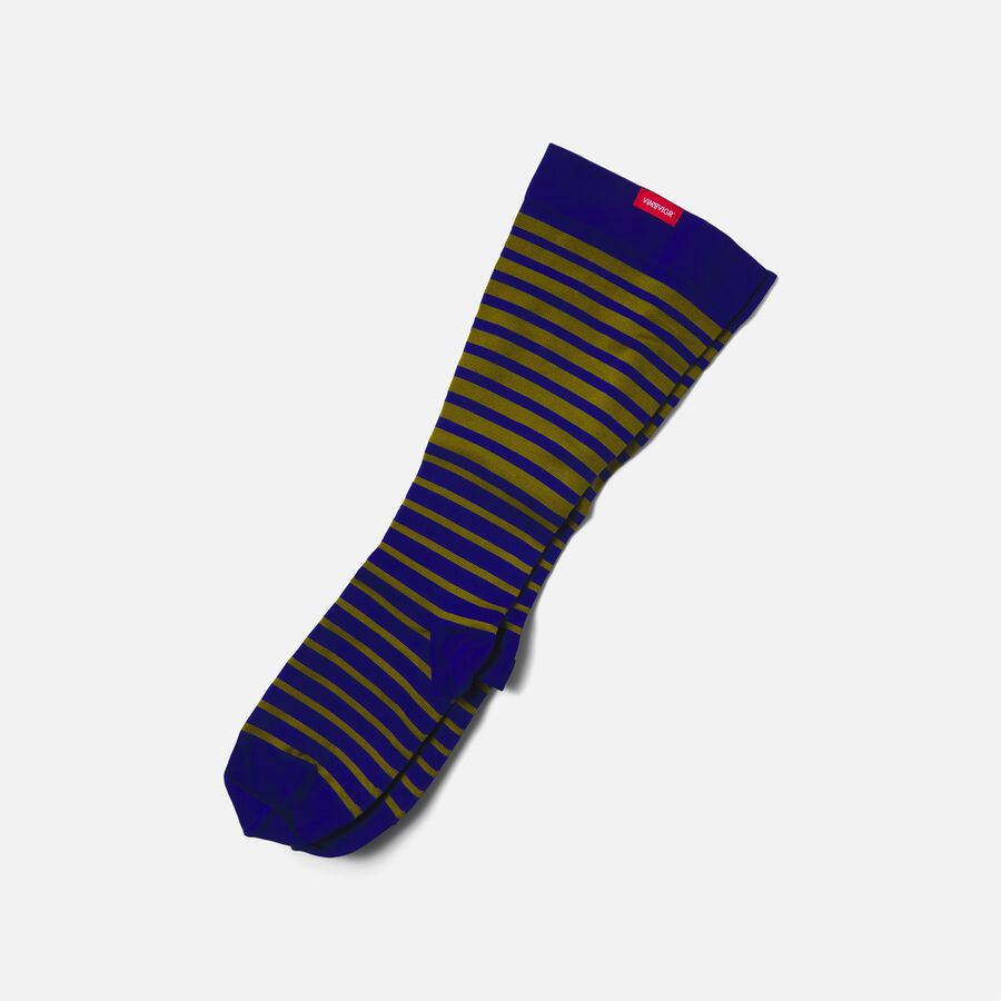 VIM & VIGR Nylon Compression Socks, Falling Stripe, Blue and Moss, 30-40 mmHg, , large image number 0