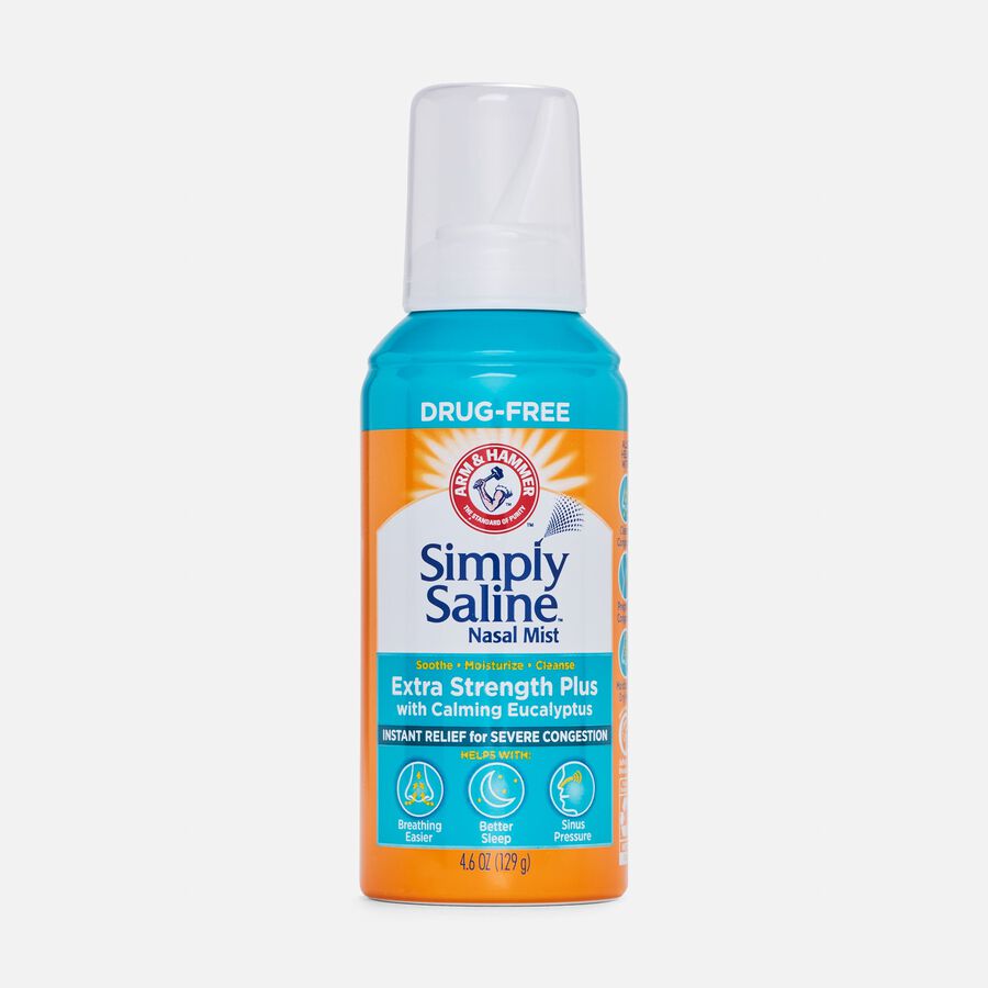Simply Saline Adult Nasal Mist Extra Strength Plus with Calming Eucalyptus, 4.6 oz., , large image number 0