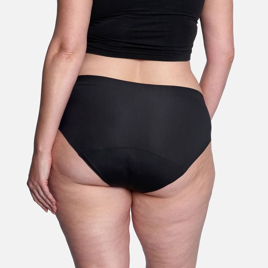 Thinx Breathable Hiphugger Period Underwear, Black, M, , large image number 3