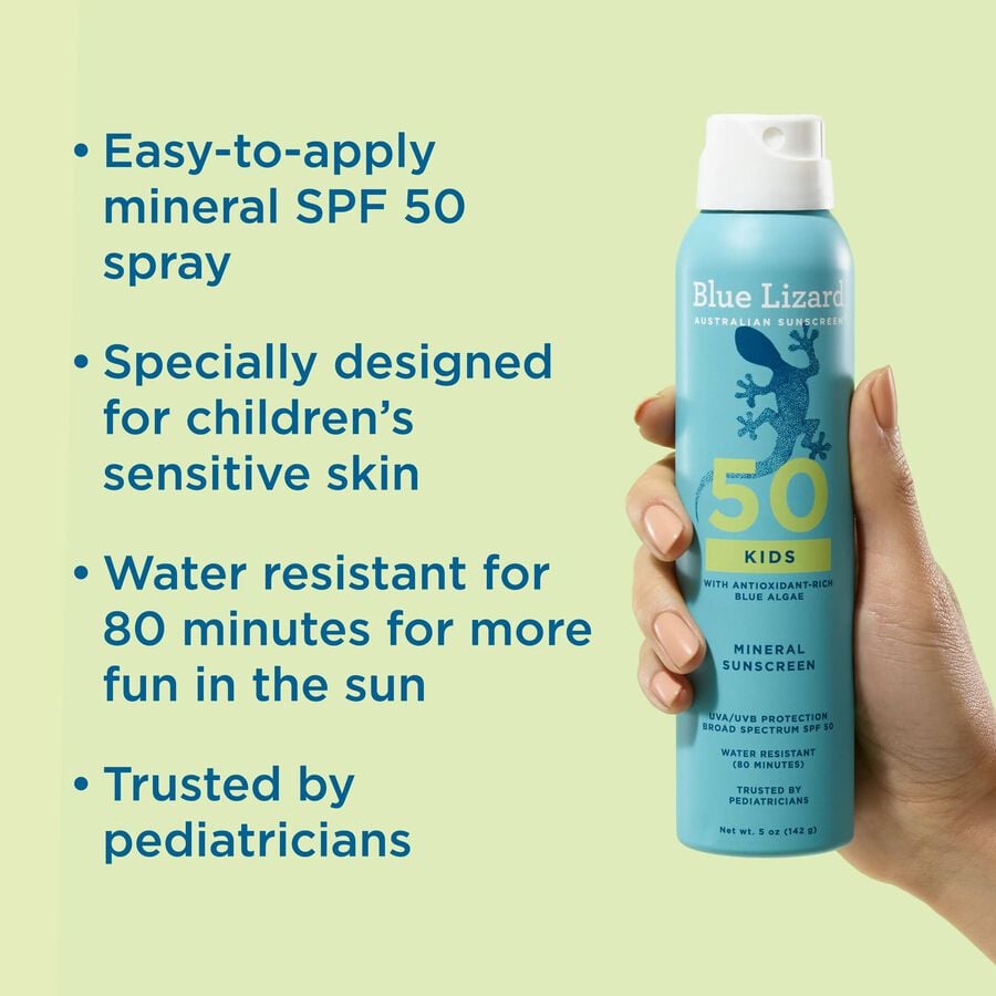 Blue Lizard Kids Mineral Sunscreen Spray, SPF 50, 5 oz., , large image number 2