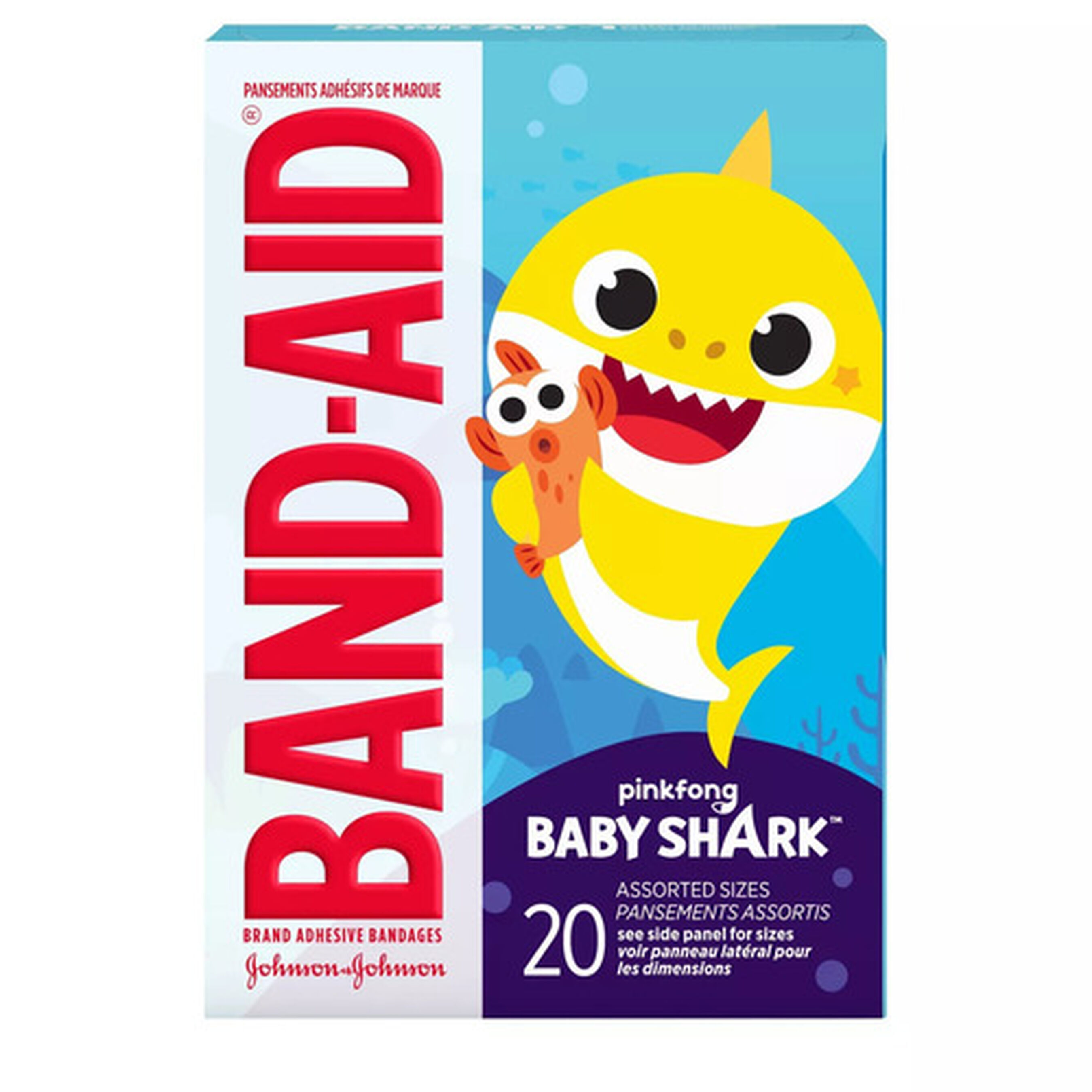 BandAid Baby Shark Assorted Bandages, 20ct.