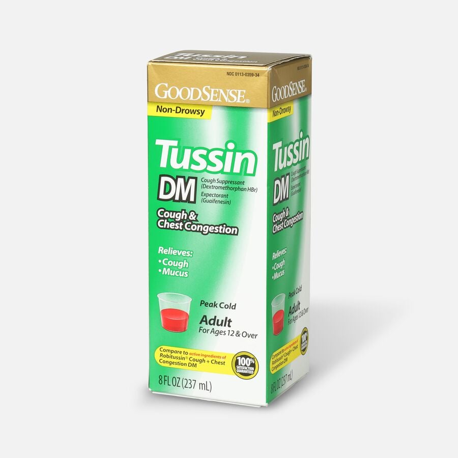 GoodSense® Tussin DM Cough Syrup 8 oz., For Children and Adults, , large image number 3