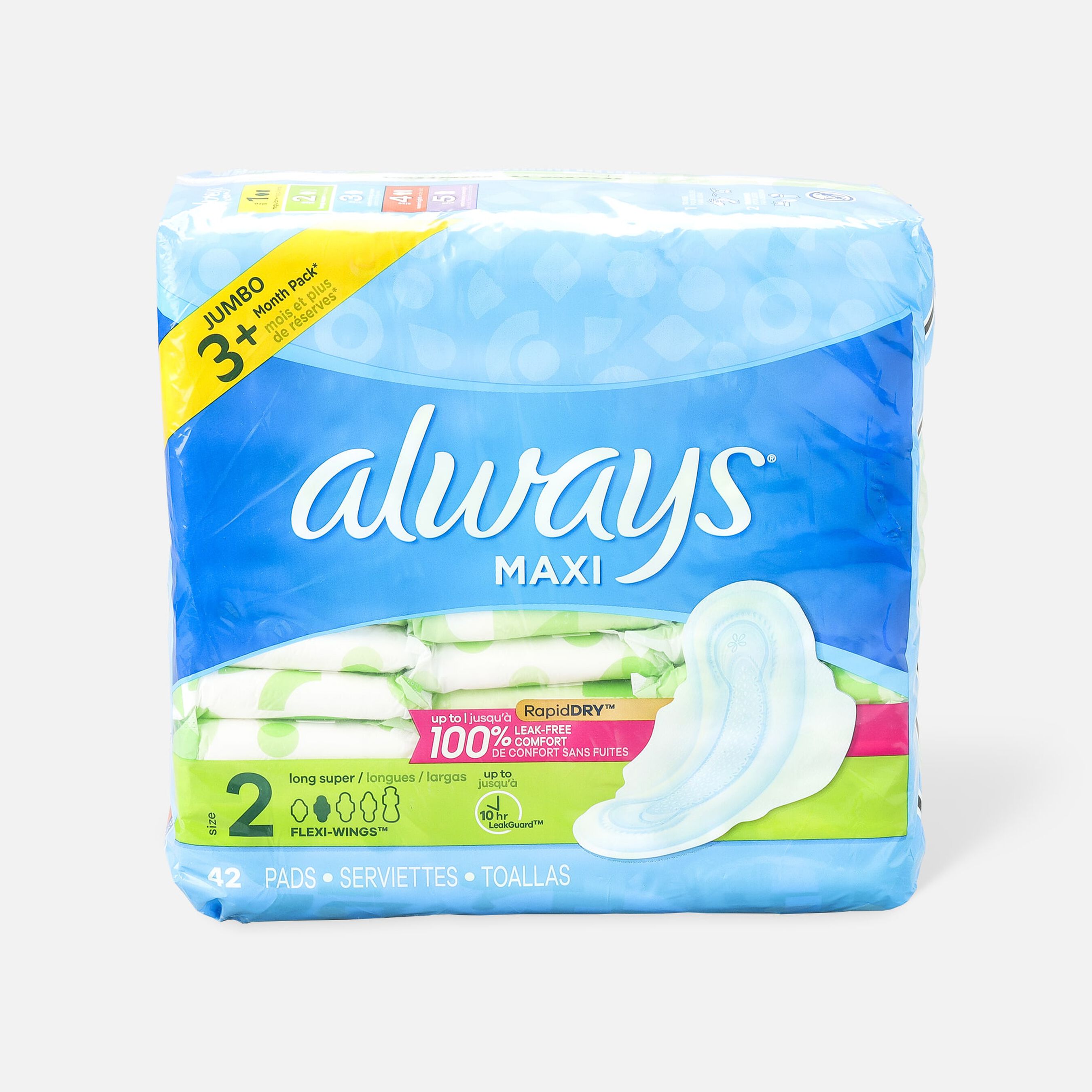 FSA Eligible Always Maxi Pads with Wings, Unscented FSA Store
