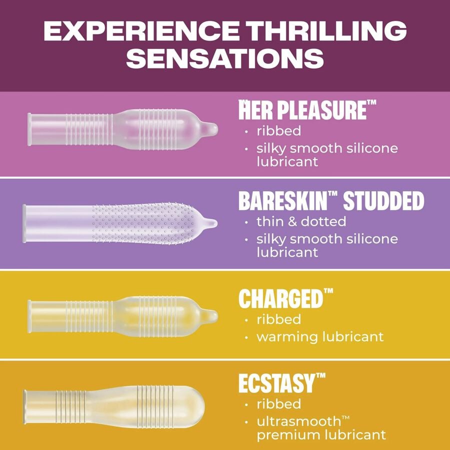Trojan Latex Condom Pleasure Pack Lubricated, 36 ct., , large image number 2