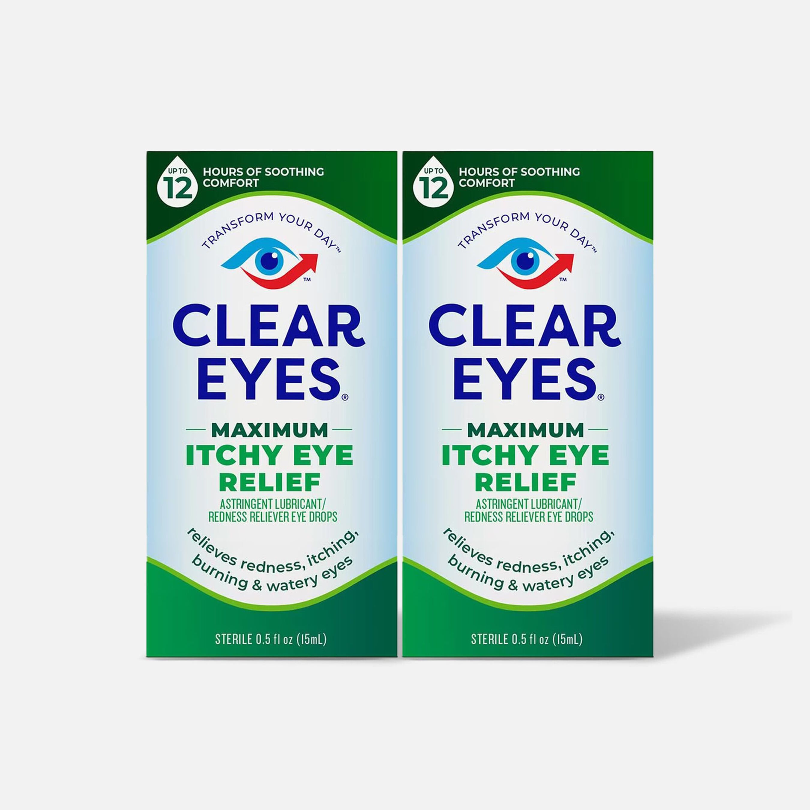 FSA Eligible Clear Eyes Maximum Itchy Eye Relief, .5 oz. (2Pack) FSA