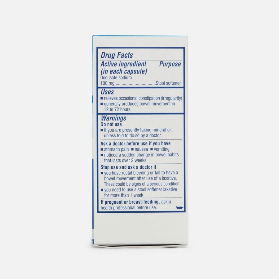 Colace Stool Softener Laxative 100 mg, Capsules, 60 ct., , large image number 1