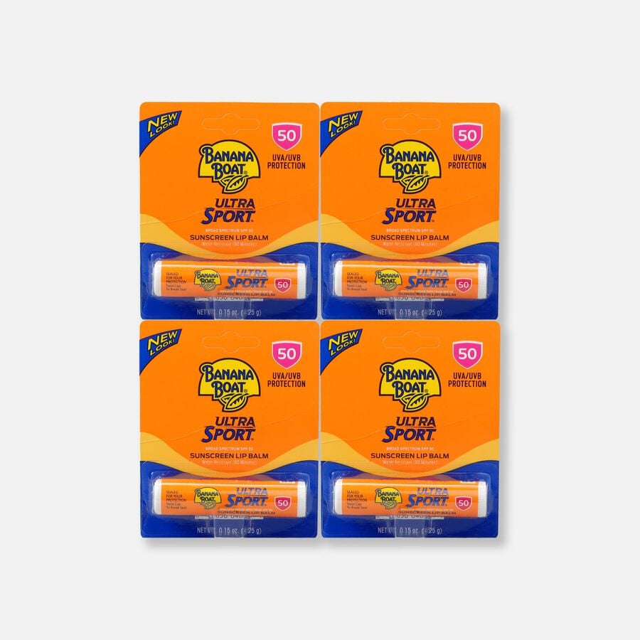 Banana Boat Ultra Sport Sunscreen Lip Balm SPF 50, .15 oz. (4-Pack), , large image number 0