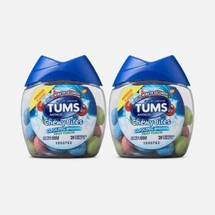 TUMS Ultra Strength Chewy Bites Cooling Sensation Antacid Chews, Fruit Fusion, 28 ct. (2-Pack)