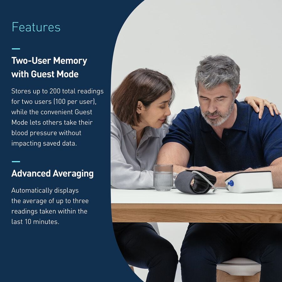 Omron 10-Series Upper Arm Blood Pressure Monitor, Connected, with AC Adapter, , large image number 4