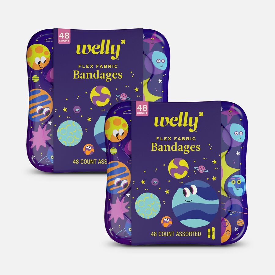 Welly Bravery Badges Planet Pals Assorted Flex Fabric Bandages, 48 ct. (2-Pack), , large image number 0