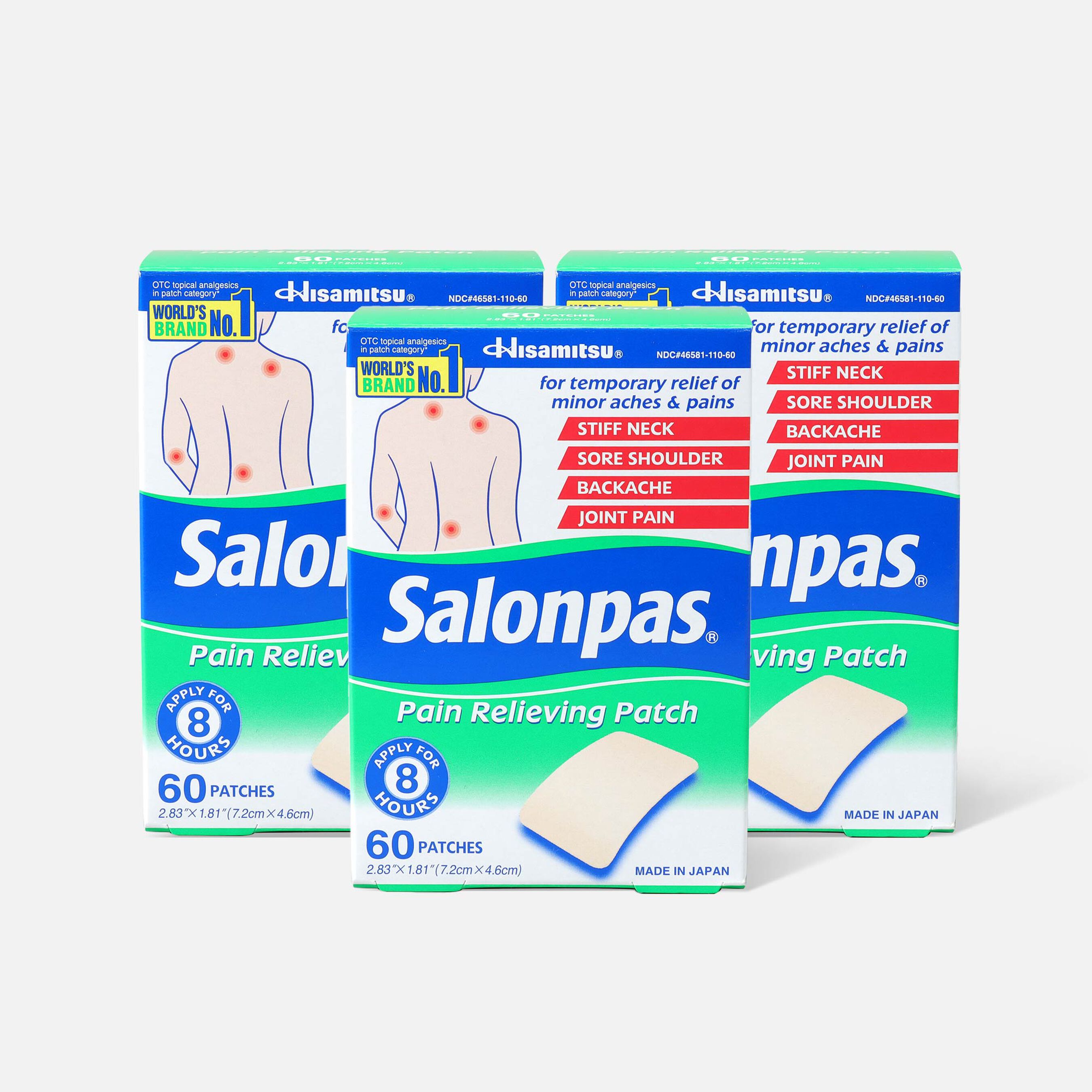 FSA Eligible Salonpas Pain Relieving Patch, 60 ct. (3Pack) FSA Store
