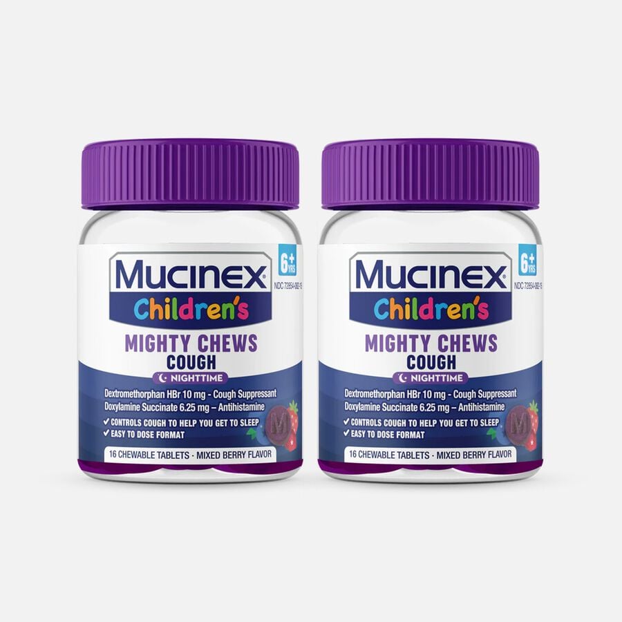 Mucinex Children's Mighty Chews, Nighttime Cough, 16 ct. (2-Pack), , large image number 0