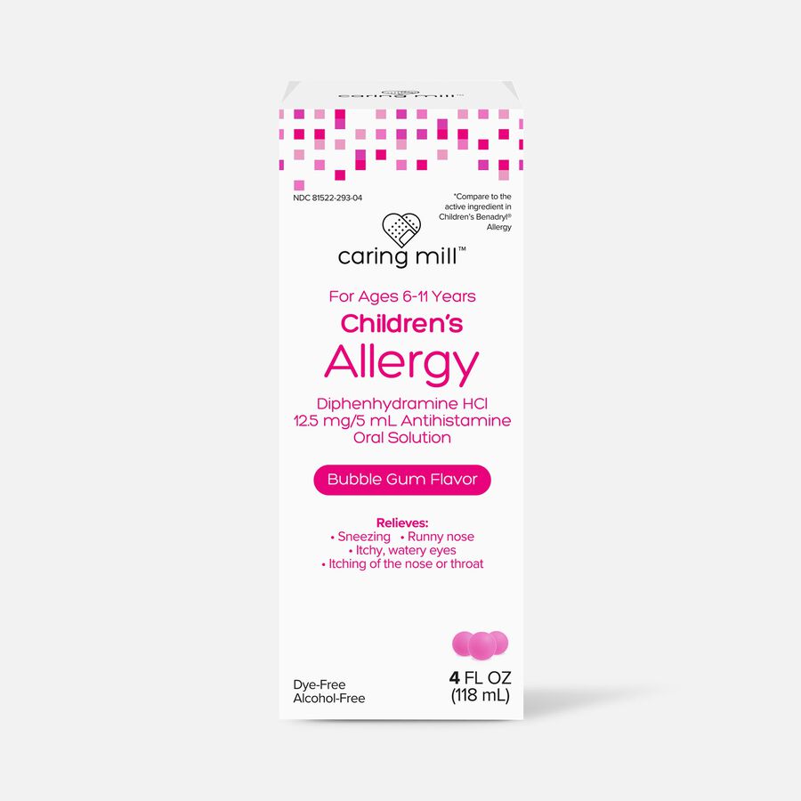 Caring Mill™ Children’s Allergy Relief, Dye-Free Bubblegum Flavor, 4 fl. oz., , large image number 0