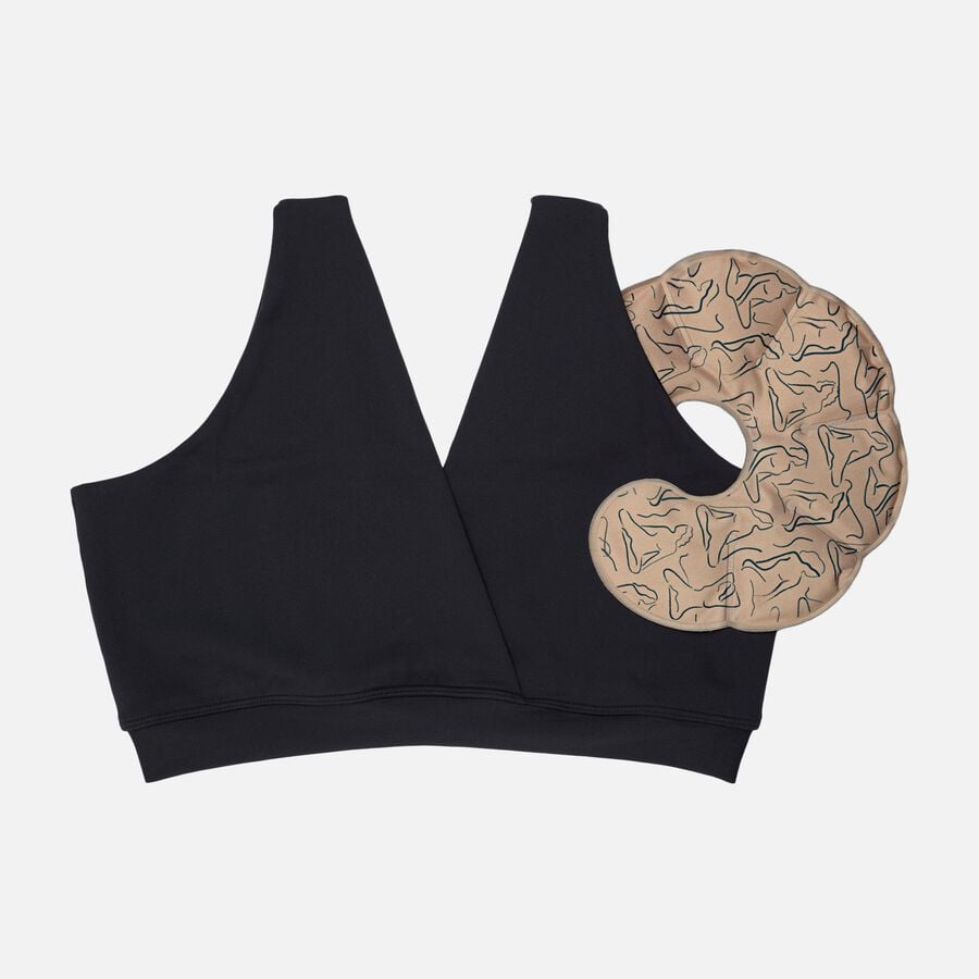 Nyssa FourthWear Postpartum Recovery Bralette & Breast & Chest Ice/Heat Packs, Black, , large image number 4