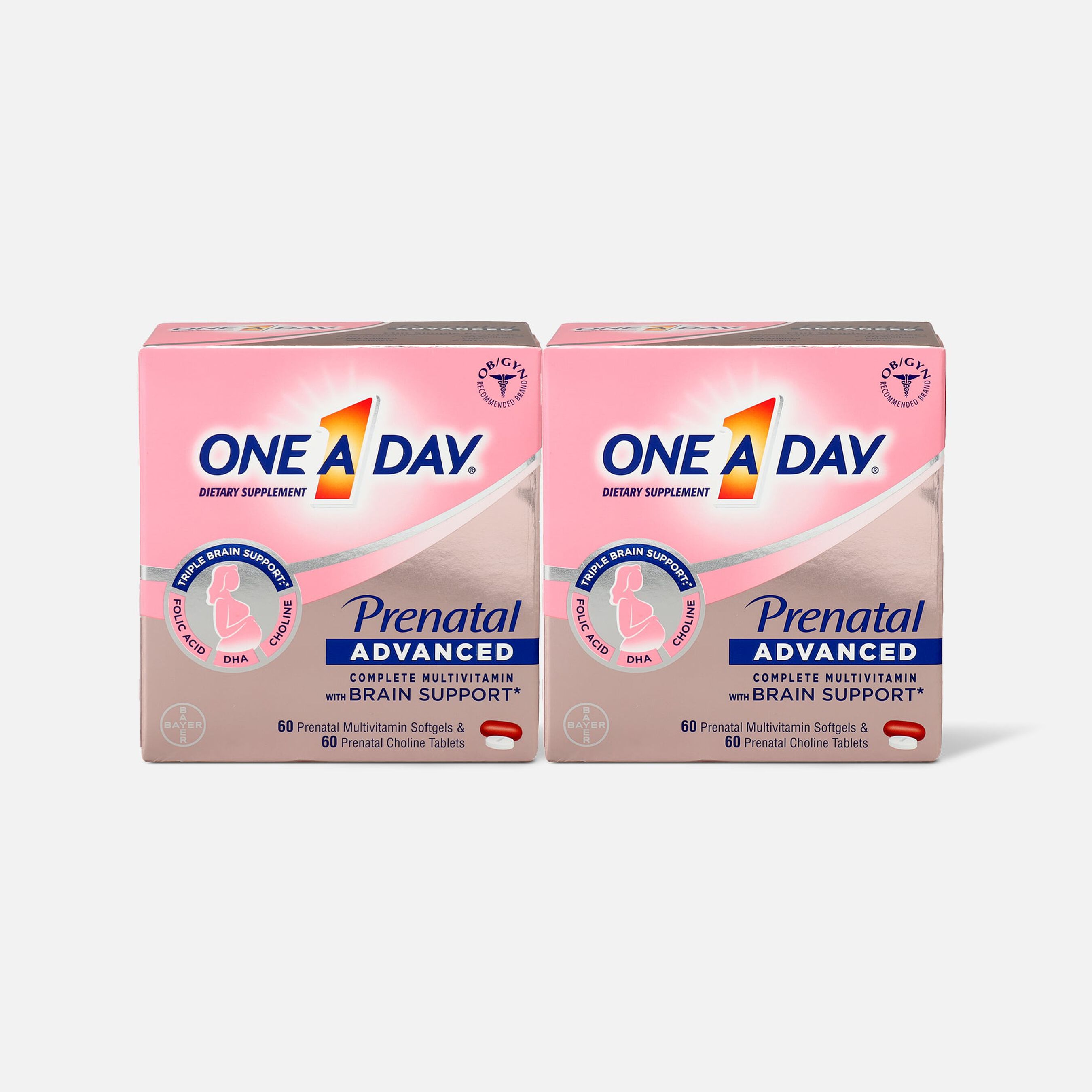 FSA Eligible One A Day Women's Prenatal Advanced Vitamins, 60+60 ct. (2