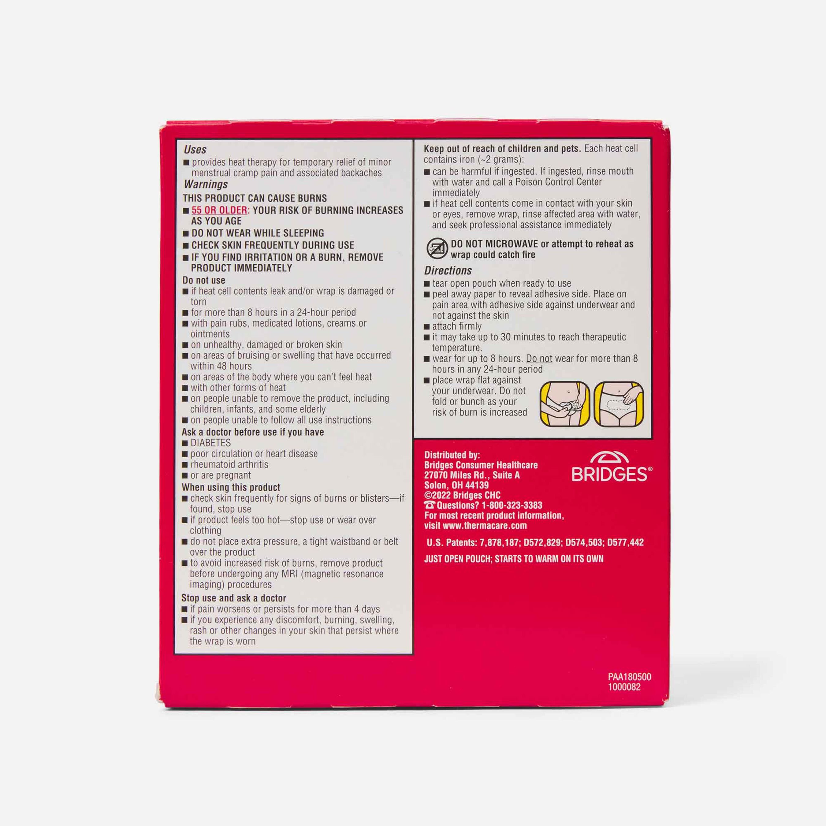 FSA Eligible ThermaCare Menstrual Pain Relief Heatwraps, 4 ct. FSA Store