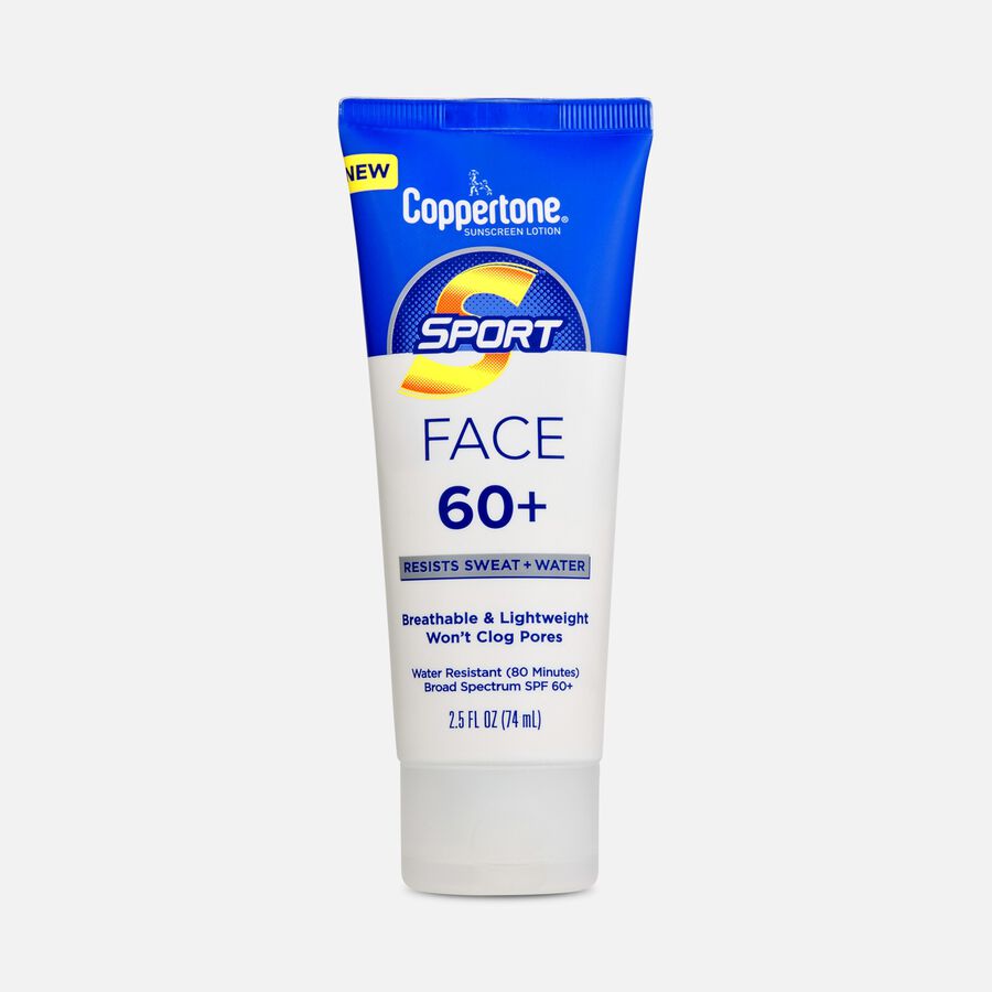 Coppertone Sport Face Sunscreen Lotion, SPF 60+,  2.5 fl oz., , large image number 0