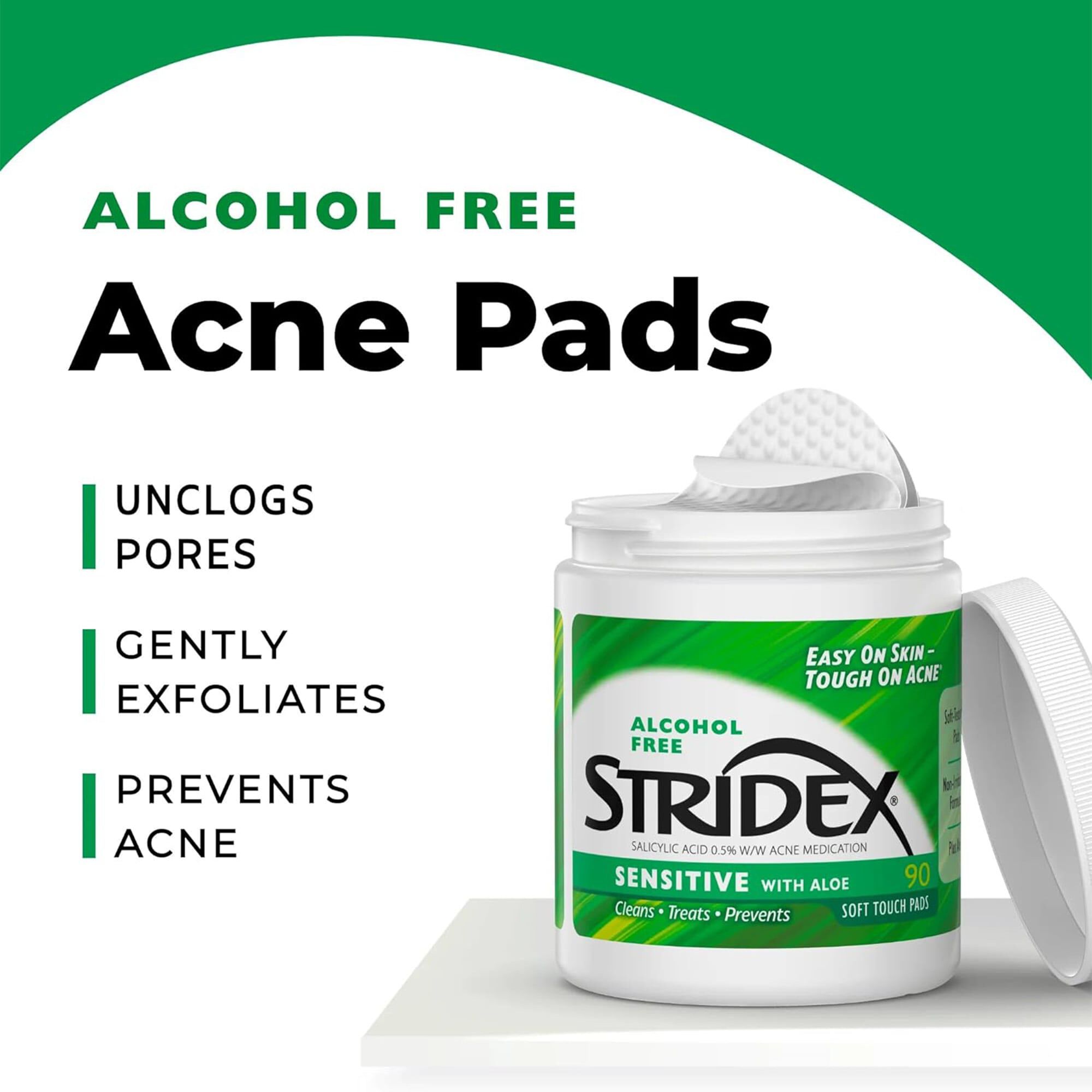 Stridex Medicated Pads Sensitive, 90 ct. by Stridex | FSA Store
